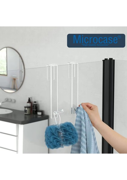 Sağlam Pleksi Malzemeden Şık Banyo Duşakabin Mutfak Vb Alanlar Için Askılık 2 Adet - AL4991