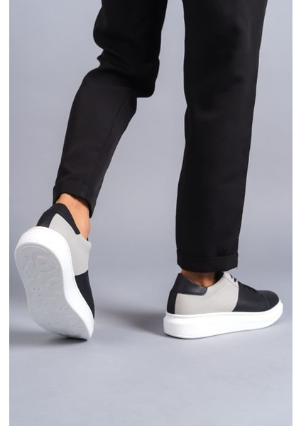 SLW151 Boost Bağcıklı Cilt Erkek Günlük Sneaker Ayakkabı Bt Siyah/gri modelleri