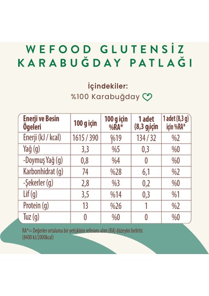 Karabuğday Patlağı 100 gr 8683347030866