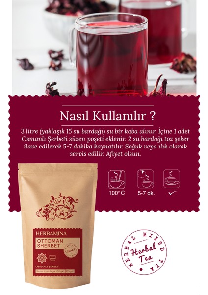 Osmanlı Şerbeti 150 gr - Süzen Poşet 30x5 Adet