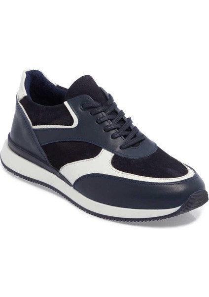 Lacivert Hakiki Deri Erkek Sneaker - E24I1AY56852-A31