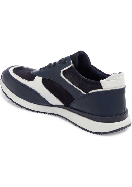 Lacivert Hakiki Deri Erkek Sneaker - E24I1AY56852-A31