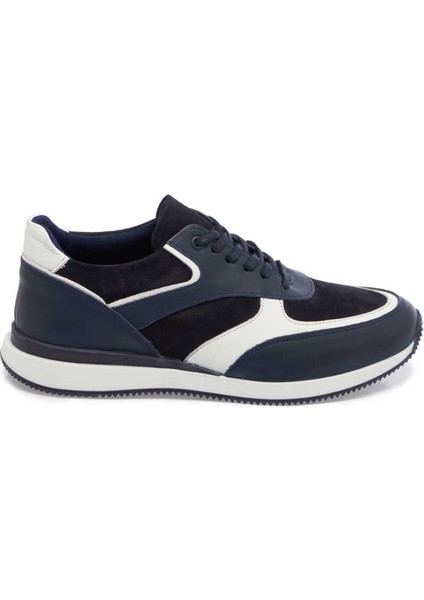 Lacivert Hakiki Deri Erkek Sneaker - E24I1AY56852-A31