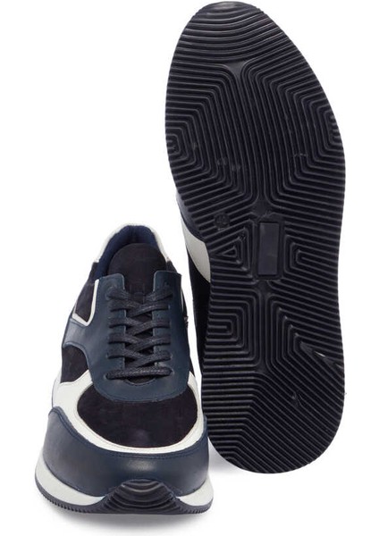 Lacivert Hakiki Deri Erkek Sneaker - E24I1AY56852-A31