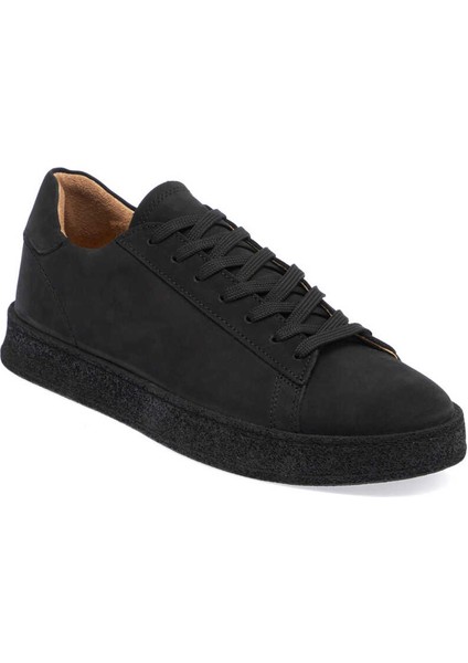 Siyah Nubuk Deri Erkek Sneaker - E24I1AY56907-A64