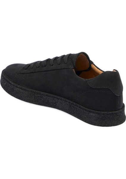 Siyah Nubuk Deri Erkek Sneaker - E24I1AY56907-A64