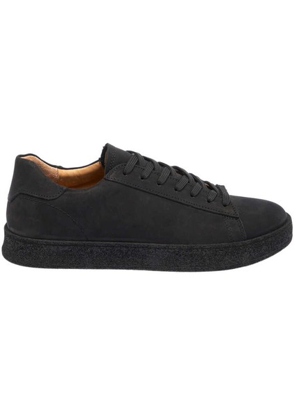 Siyah Nubuk Deri Erkek Sneaker - E24I1AY56907-A64