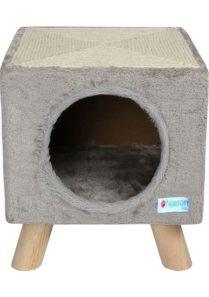 Ahşap Ayaklı Yuvalı Kedi Tırmalaması