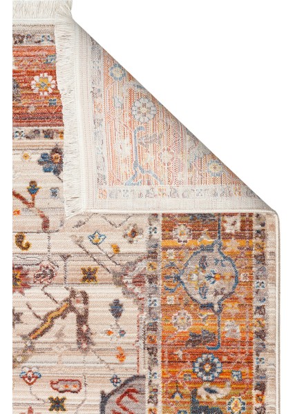 Pietra PTA01 Cream Terra Sıcak Renk Geçişli Etnik Desenli Yumuşak Dokulu Makine Halısı