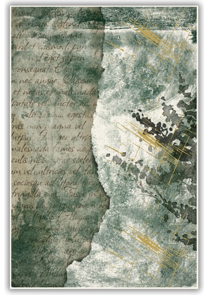 Yesil Modern Desenli Yıkanabilir Dokuma Tabanlı Kaymaz Çatlak Desenli Halı fiyatları