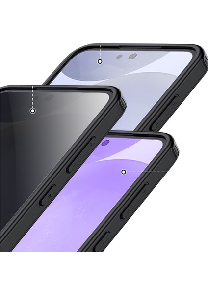 Galaxy S25 Kılıf Kamera Korumalı Şeffaf Arka Yüzey New Roll Kapak