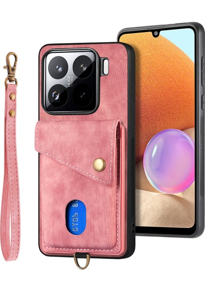 Xiaomi 15 Deri + Tpu Arka Kapak Kart Yuvası Kickstand (Yurt Dışından)