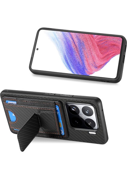 Xiaomi 15 Kickstand Kart Tutucu Deri Arka Kapak (Yurt Dışından) fiyatları