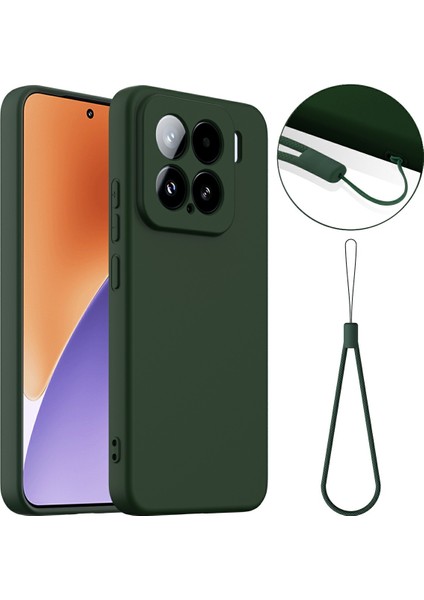 Xiaomi 15 Magsafe ile Uyumlu Kordonlu Sıvı Silikon Telefon Kılıfı (Yurt Dışından)
