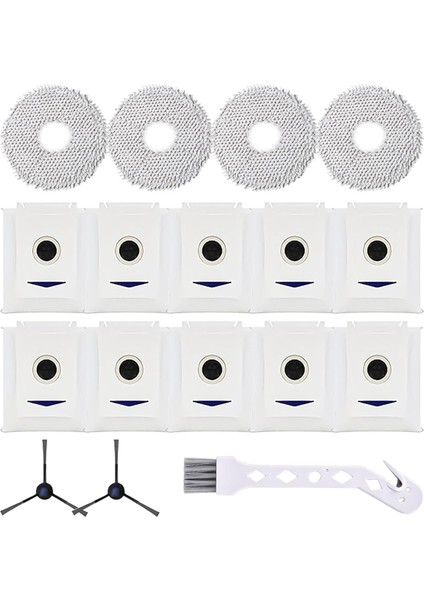 Ecovacs Deebot T30 Omni / T30 Pro Omni Robot Süpürge Yan Fırça Paspas Bezi Toz Torbaları Yedek Parçaları (Yurt Dışından)