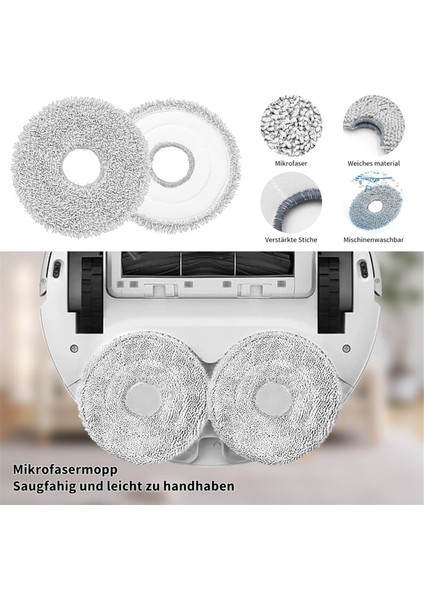 Ecovacs Deebot T30 Omni / T30 Pro Omni Robot Süpürge Yan Fırça Paspas Bezi Toz Torbaları Yedek Parçaları (Yurt Dışından) modelleri