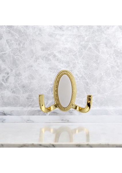 Seçil Askı 5 Adet Altın Dolap Askılık Askılığı Duvar Vestiyer Banyo Mutfak Elbise Kıyafet Askısı