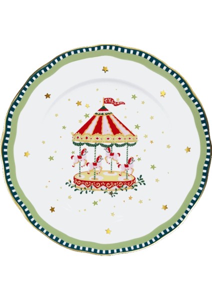 Mamma Mia Atlıkarınca Desenli Yemek Tabağı 28 cm