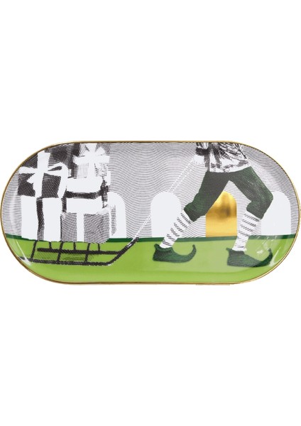 Elf Co Oval Tepsi Yeşil