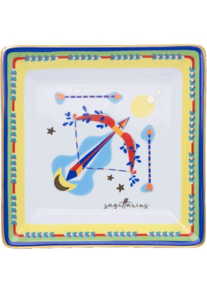 Zodiac Vibe Yay Burcu Kare Tabak 15 cm x 15 cm