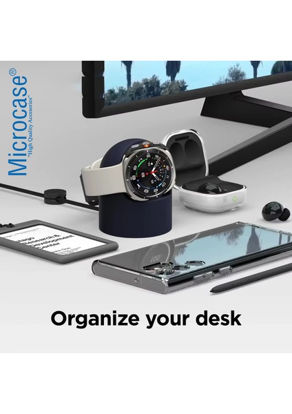 Samsung Galaxy Watch Ultra ile Uyumlu Silikon Şarj Standı - AL4996 Siyah fırsatları