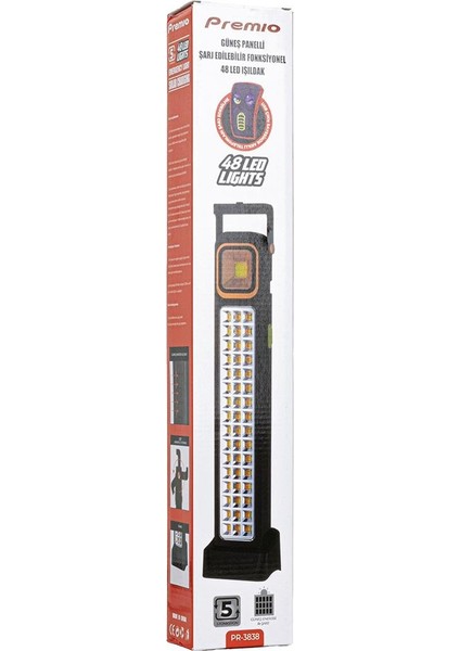 KS848 2 Watt Cob Ledli + 48 Ledli̇ Solar Şarjlı Işıldak