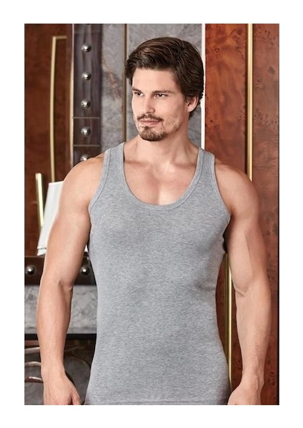 1030 Elastan Erkek Atlet Gri
