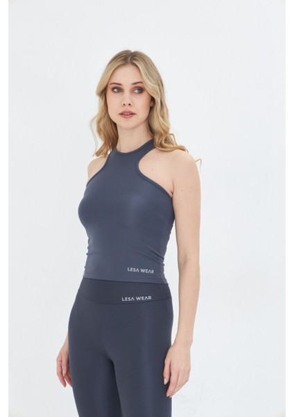 Kadın Spor Crop Atlet Çapraz Detaylı Konforlu Kullanım İçin Tasarlandı