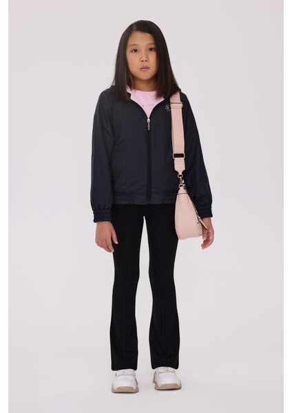 Bg Store Kız Çocuk Siyah Yağmurluk