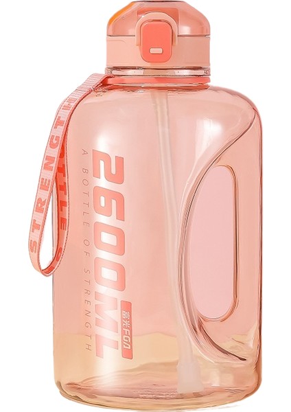 Plastik Su Dağı Erkekler Açık Hava Sporları Fitness Su Şişesi 2600ML (Yurt Dışından)