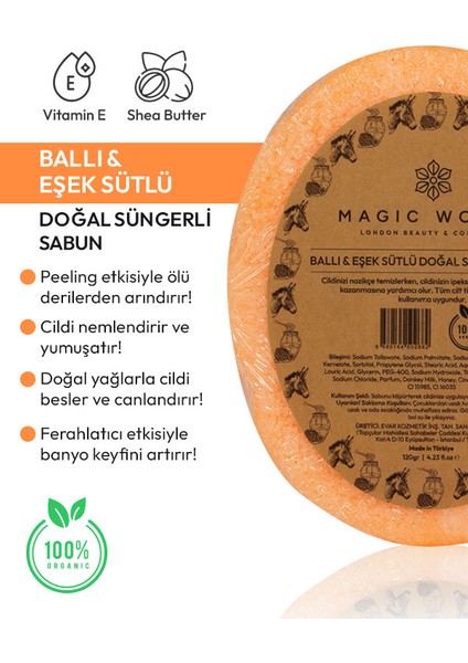 Süngerli Doğal Sabun Ballı Eşek Sütlü indirimleri