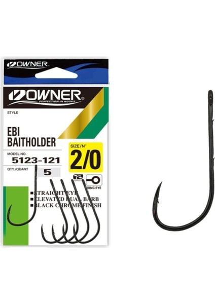 5123 Ebi Baitholder Black Chrome Iğne