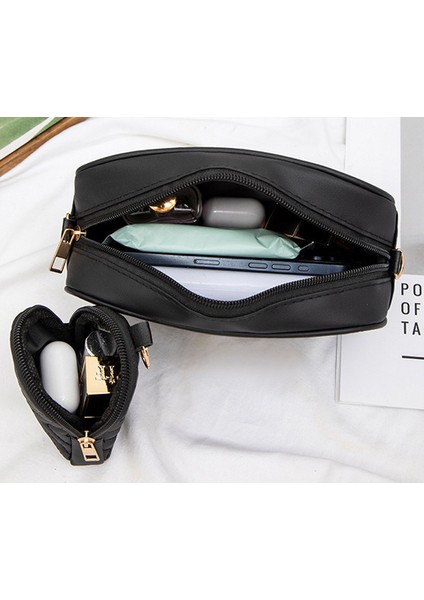 2'si 1 Arada Moda Crossbody Çanta Kadınlar Için Bayan Omuz Çantası Kızlar Için Deri Çanta (Yurt Dışından) fırsatları