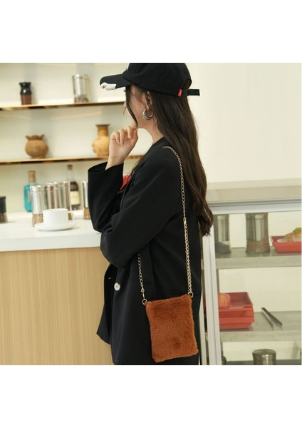 Moda Kadınlar Küçük Crossbody Çanta Bayanlar Kürklü Sling Çanta Kızlar Için Deri Omuz Çantası (Yurt Dışından) fiyatları