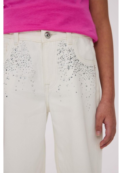 Bg Store Kız Çocuk Beyaz Pantolon
