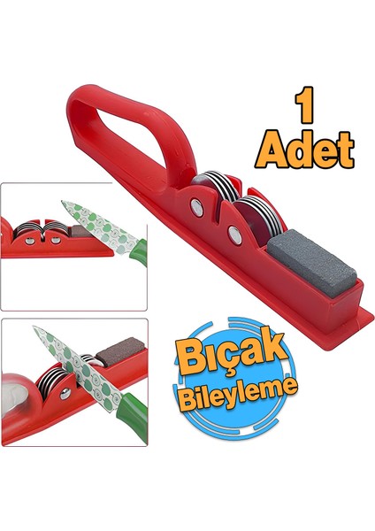 Pratik Bıçak Elmas Bileyici Taşlı Keskinleştirici Satır Bileyleme Oynar Bileyli 1 Adet