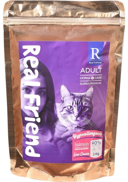 Yetişkin Kedi Maması Somonlu - Derma Care Adult Cat Food Salmon & Hypoallergenic 1 kg