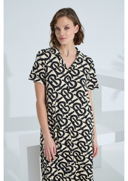 Bambu Kısa Kol Cepli Yazlık Kadın Gecelik 72956 fiyatları