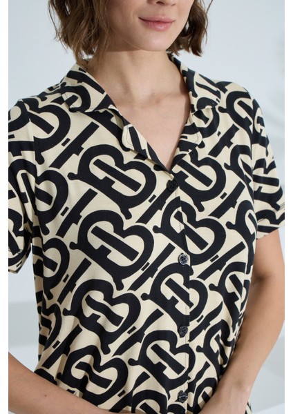 Bambu Kısa Kol Cepli Yazlık Kadın Gecelik 72956 fırsatları