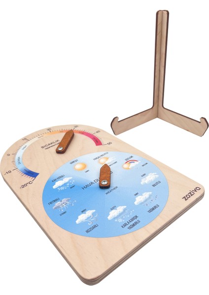 Montessori Hava Durumu ve Sıcaklık Göstergesi Eğitici Ahşap Oyuncak fırsatları