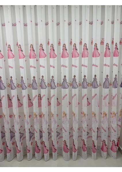 Nivemeshome HYL00009.801 KRDT204096 Prenses Çocuk Odası 1/2.5 Pile Tül Perde Apm