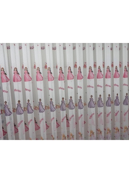 Nivemeshome HYL00009.801 KRDT204096 Prenses Çocuk Odası 1/2.5 Pile Tül Perde Apm