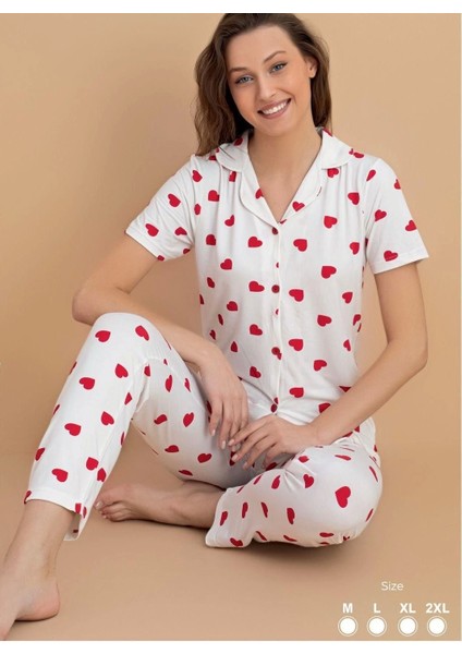 Nivemeshome 5797 Stil Milan Düğmeli Pijama Takımı