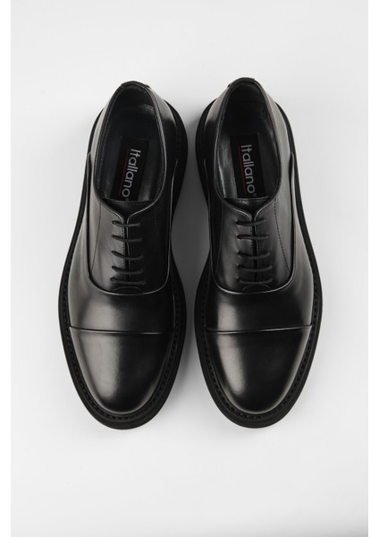 Black Serina 3006 Hakiki Deri Erkek Casual Siyah