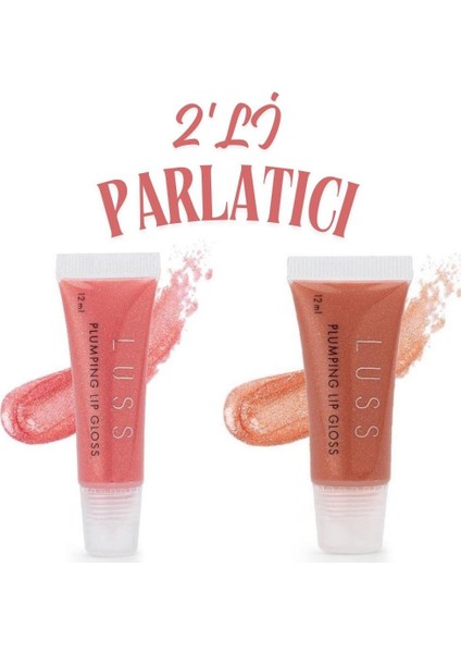Plumping Effect Terracotta No:7 ve No:8 Lip Gloss 2'li Dudak Parlatıcı Seti