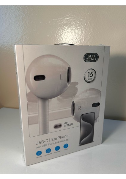 Type-C Girişli İPHONE15 Uyumlu Tak Çalıştır Kulaklık