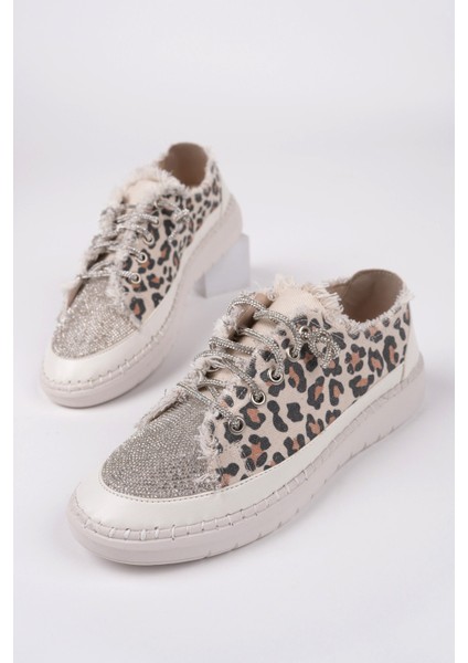 Damsel Bağcıklı Taşlı Kadın Günlük Denim Sneaker Spor Ayakkabı