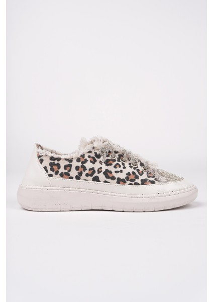 Damsel Bağcıklı Taşlı Kadın Günlük Denim Sneaker Spor Ayakkabı