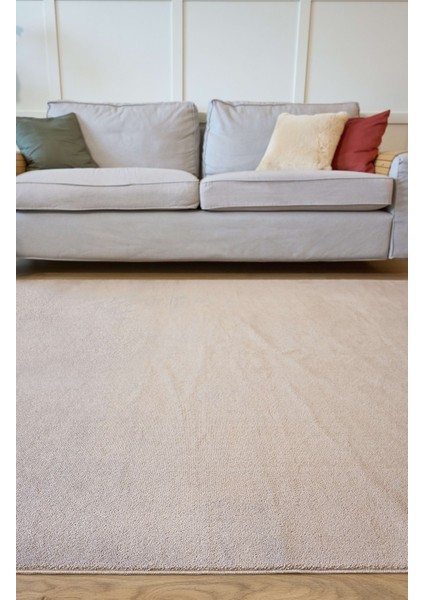 Halı Yoga 5013 Bej Kaymaz Yıkanabilir Düz Renk Üst Kalite Yumuşak Dokulu Halı fiyatları