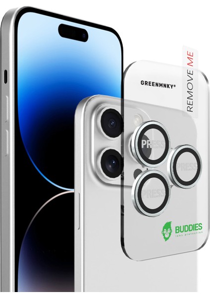 Buddıes iPhone 14 Pro / 14 Pro Max Uyumlu Kamera Lens Koruyucu (SİLVER)